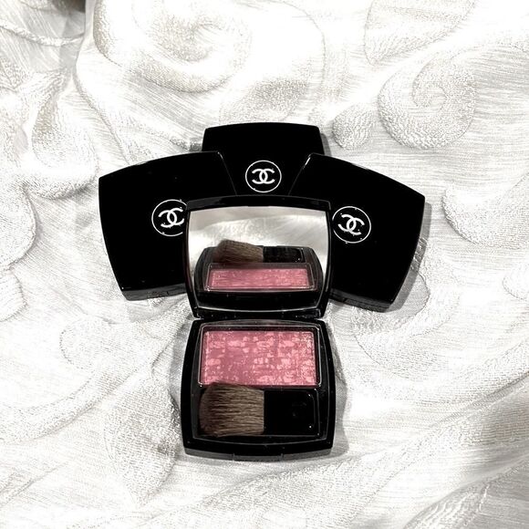 Chanel Les Tissages Blush Duo Tweed Effect, 17 tweed fuchsia gold, Limited ed - Picture 1 of 3